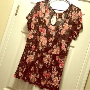 NWT Torrid Black Lace Babydoll Top Size 2